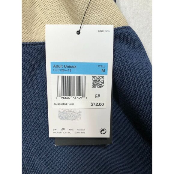 Nike PENN STATE Rugby Polo Shirt Navy Blue Embroidered Scroll Logo Unisex Medium - Picture 10 of 12